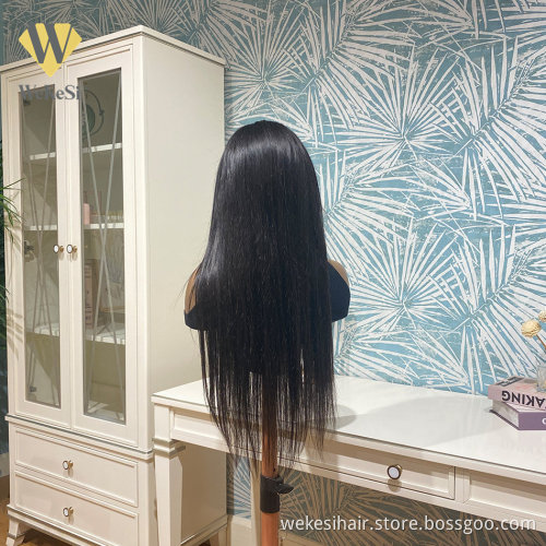 150% 200% Wholesale 4x4 Lace Closure Wig Vendors 100% Aligned Cuticle Wig 4x4 Closure Natural Straight Human Hair Wigs